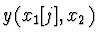 $y(x_1[j], x_2)$
