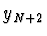 $\displaystyle y_{N+2}$