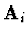 ${\bf A}_i$