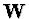 ${\bf W}$