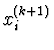 $x_i^{(k+1)}$