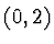 $(0,2)$