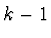 $k-1$