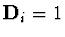 ${\bf D}_i = 1$