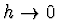 $h \rightarrow 0$